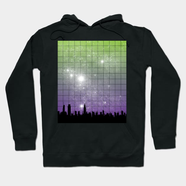 Purple Night Hoodie by AMDesigns